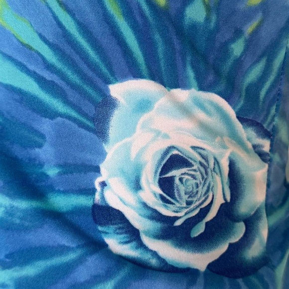 Vintage 1990s Futuristic Tie Dye Boat Neck Tank - Picture 3 of 5